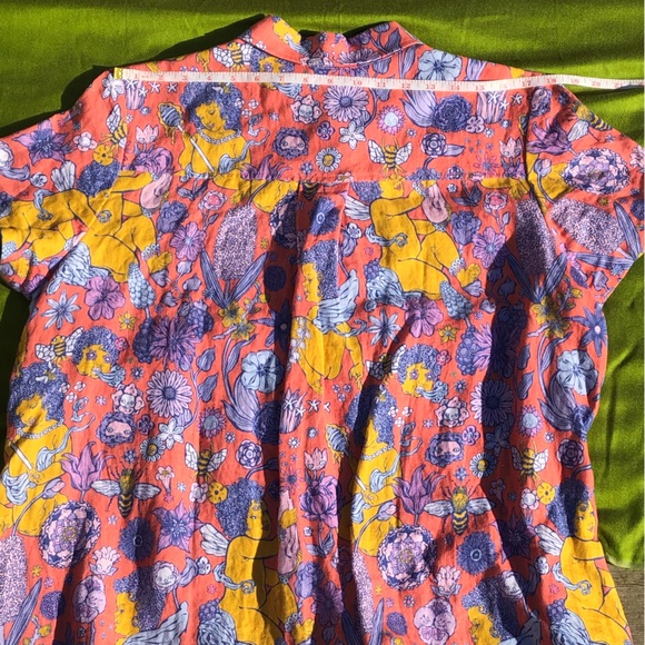 Print All Over Me XXXL 100% Linen Shirt Dress - Picture 6 of 13